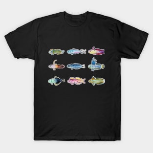 Saltwater Reef Aquarium Dartfish In Watercolor T-Shirt